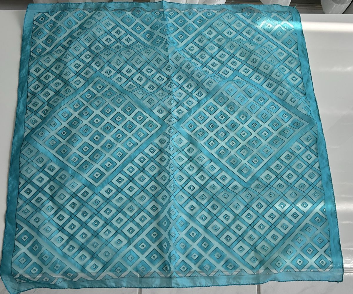 Foulards, Tücher & Schals: Scarf with diamond pattern blue/white good condition – Neu (gemäss Beschreibung) aus Saland von ele_vc96 1