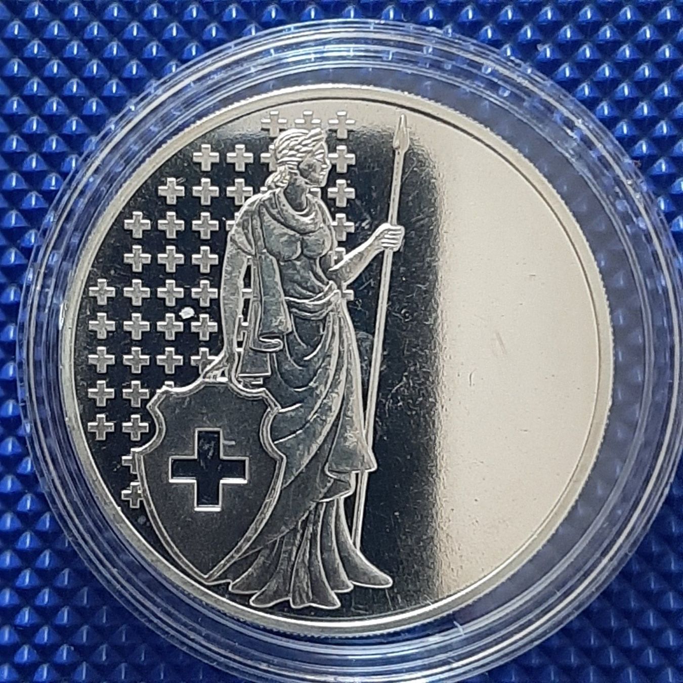Medaglie: 1 Silver oz Helvetia – Nuovo e nell'imballaggio originale da Carouge GE venduto da cecob0909