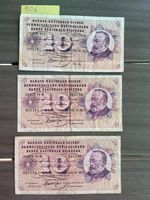 3 Noten à 10 Franken 1974 CHF Schweizerische Nationalbank