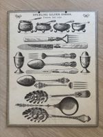 Vintage Print Sterling Silver