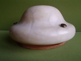 elegante pilzförmige Art Deco Alabaster Plafonniere