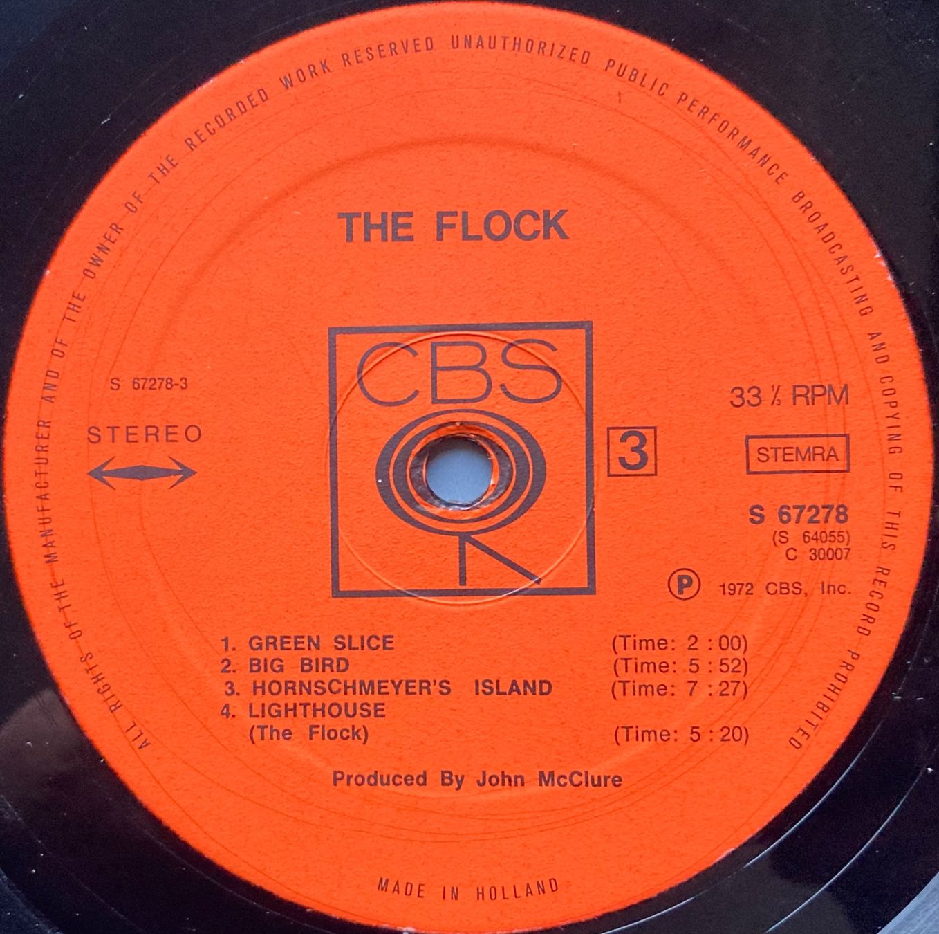 Vinyles: THE FLOCK - THE FLOCK – D'occasion à Poliez-Pittet par Newtown-Records 3
