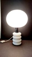Vintage Design Lampe weis Glas (Stil 60er 70s Murano Flos)