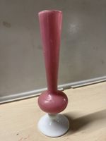 Vase vintage rose et blanc 27cm