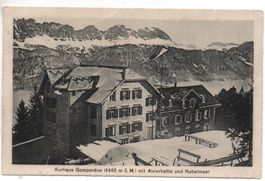 FLUMS Kurhaus Gamperdon mit Alvierkette und Nebelmeer