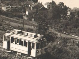 BAUGY Clarens avec TRAIN, cpa photo ~1925
