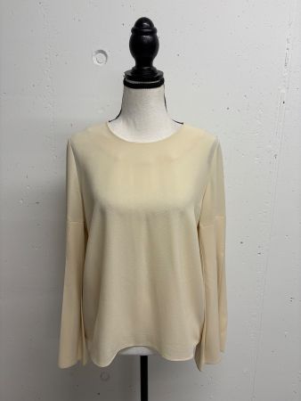 Les Petites... Elegante Bluse mit Trompetenärmeln creme S