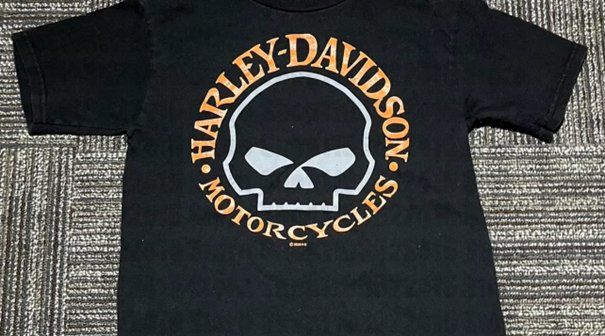 T-shirt Harley-Davidson noir logo orange XL J162 2