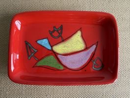 Schöne Mid-Century Keramikschale Schale Keramik signiert 