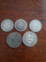 5 CH Silbermünzen Sammlerstück (1912,1940,1944,1945,1955)