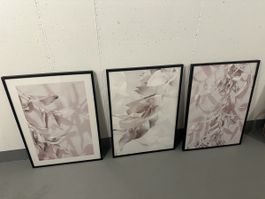 3er Set Bilder gerahmt