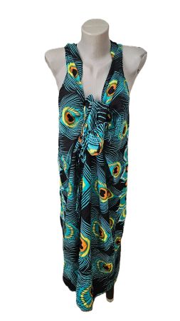 Cardigan - Umhang  - Mänteli - Wickelkleid Pfau - One Size