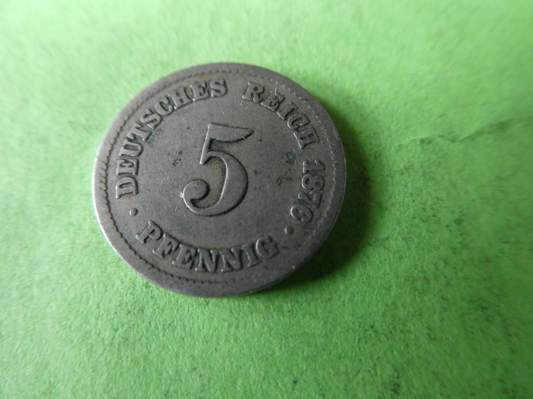 Tutti le monete: Dt. Reich 1876 A, 5 Pfennig – Usato da Hinterforst venduto da Rohusri