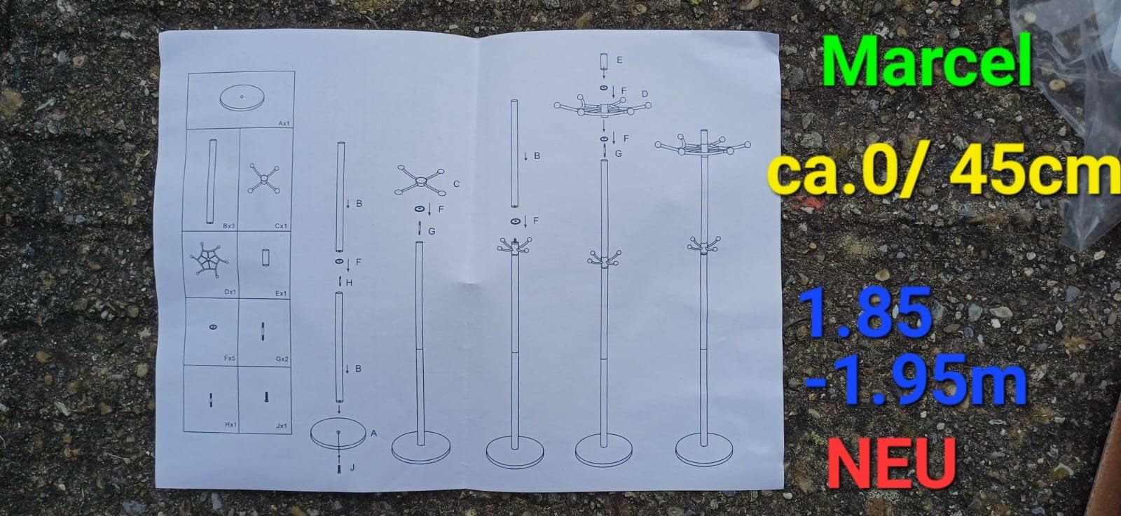 Guardaroba: Garderobe support à habits neuf(Marcel)ou model(Hubert) – Nuovo e nell'imballaggio originale da Payerne venduto da jea_m6nb 1