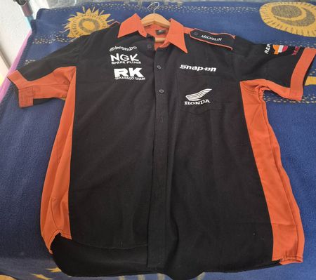 Honda Repsol Hemd schwarz orange Kurzarm Grösse L