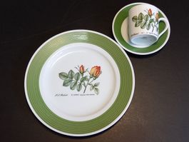 HUTSCHENREUTHER Teller Tasse P.J. Redouté XI