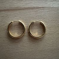 BRUNA Isola small Hoops/ Creolen 16mm, Silber 18kt vergoldet