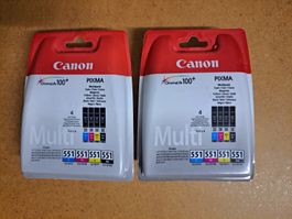 2x Canon PIXMA Multipack Tintenpatronen 551 neu
