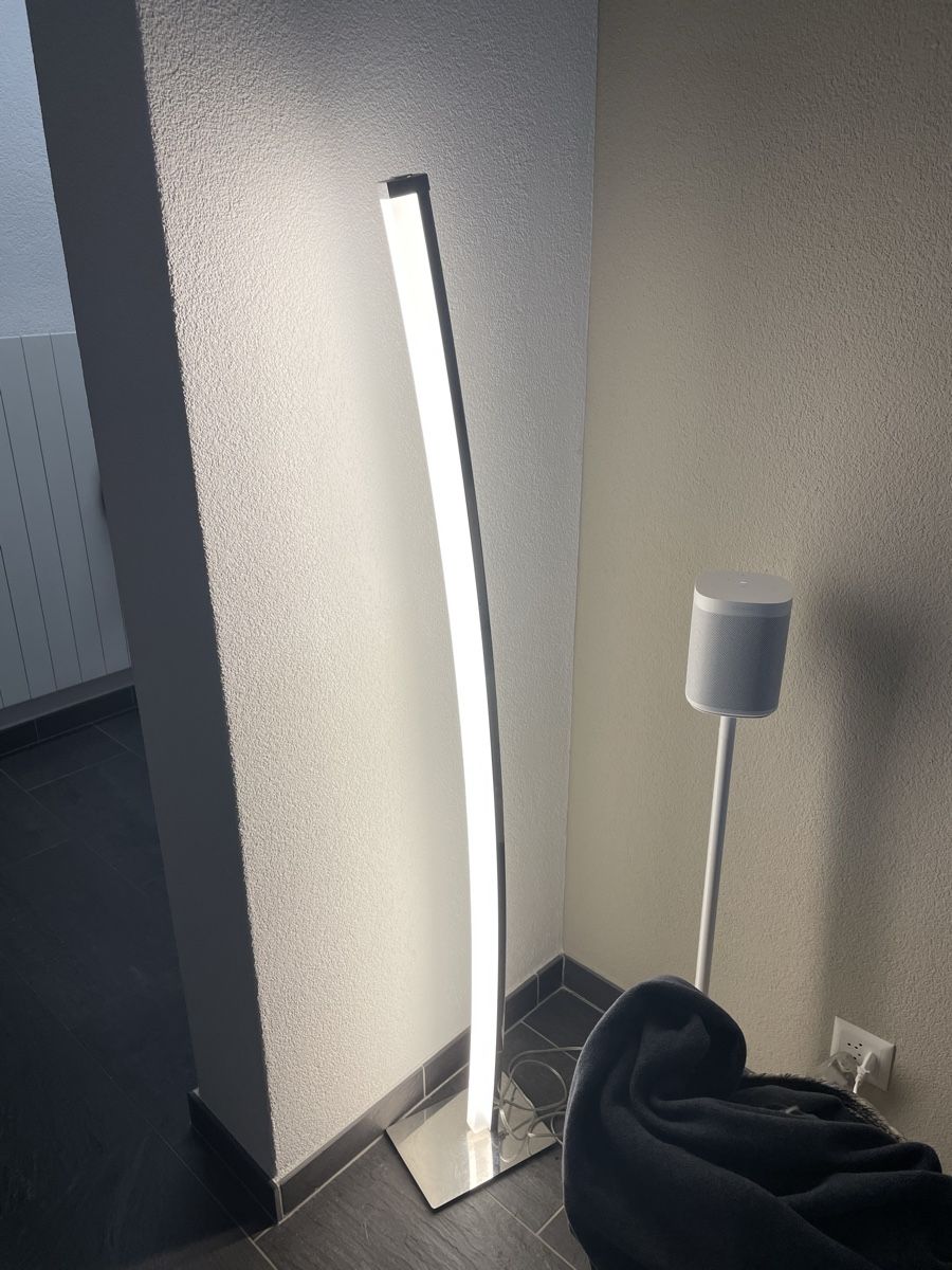 Lampade: LED Stehleuchte Bogenlampe Chrom Modern Designerlampe Leucht – Usato da Visp venduto da Stebar1966 2