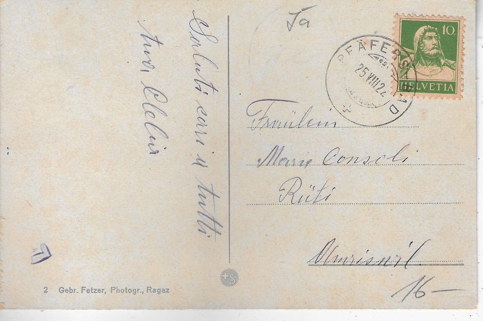 Cartoline postali: Hotel Bad Pfäfers - Kutsche - Litho – Usato da Ettingen venduto da Kartenplanet 1