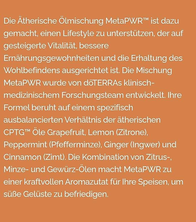 Doterra Oli essenziali: Doterra Meta PWR Öl – Nuovo e nell'imballaggio originale da Lyss venduto da Infinia 1
