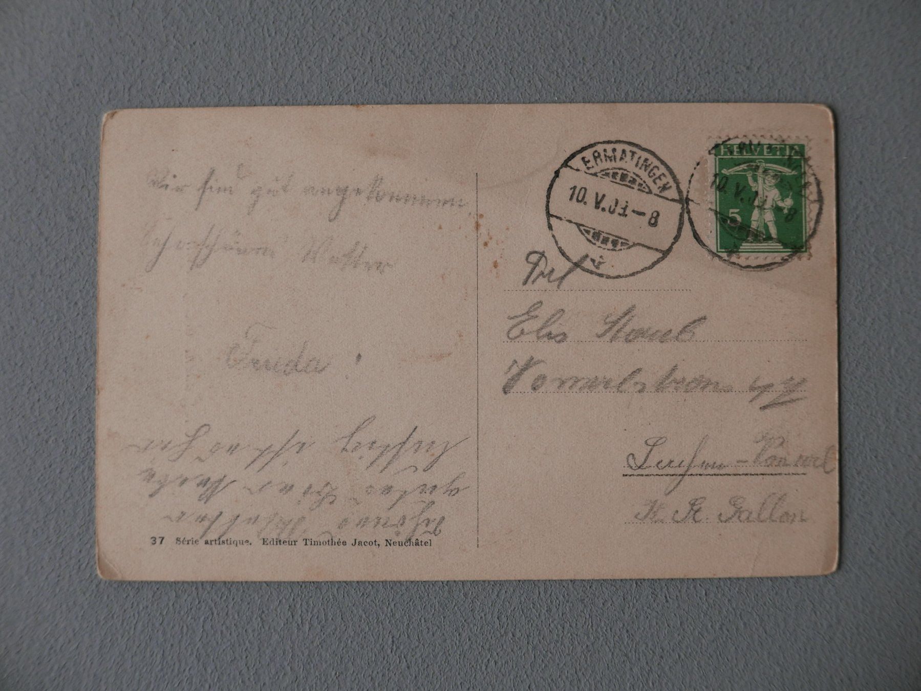 Cartoline postali: ANTIKE ANSICHTSKARTE RESTAURANT SCHEFFELSTEIN ST. GALLEN – Usato da Balgach venduto da Zwischenraum 3