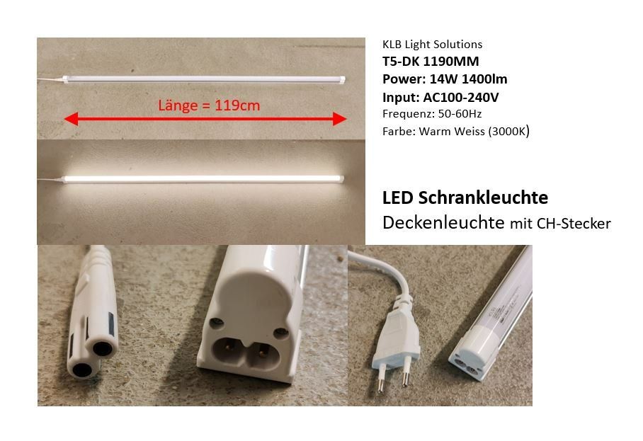 Lampadari & plafoniere: Deckenleuchte LED Schrankleuchte 119cm Warmweiss – Usato da Luzern venduto da Lager6640 1