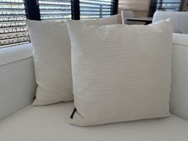 2x Livom Kissen 50x50 Nata Cord