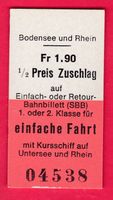 ZUSCHLAG KARTON BILLETT, BODENSEE/RHEIN, HALBTAX, EINFACH