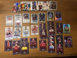 Topps Match Attax Fussball Sammelkarten Lot ca. 100+ Karten