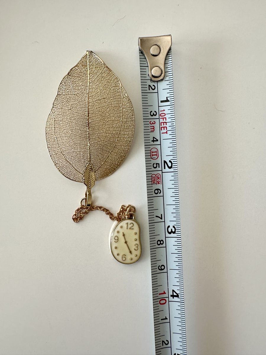 Autres collections & raretés: Golden Leaf Bookmark with Clock Pendant – Neuf (Voir description) à Gattikon par Sarahs_Schatzkammer 2
