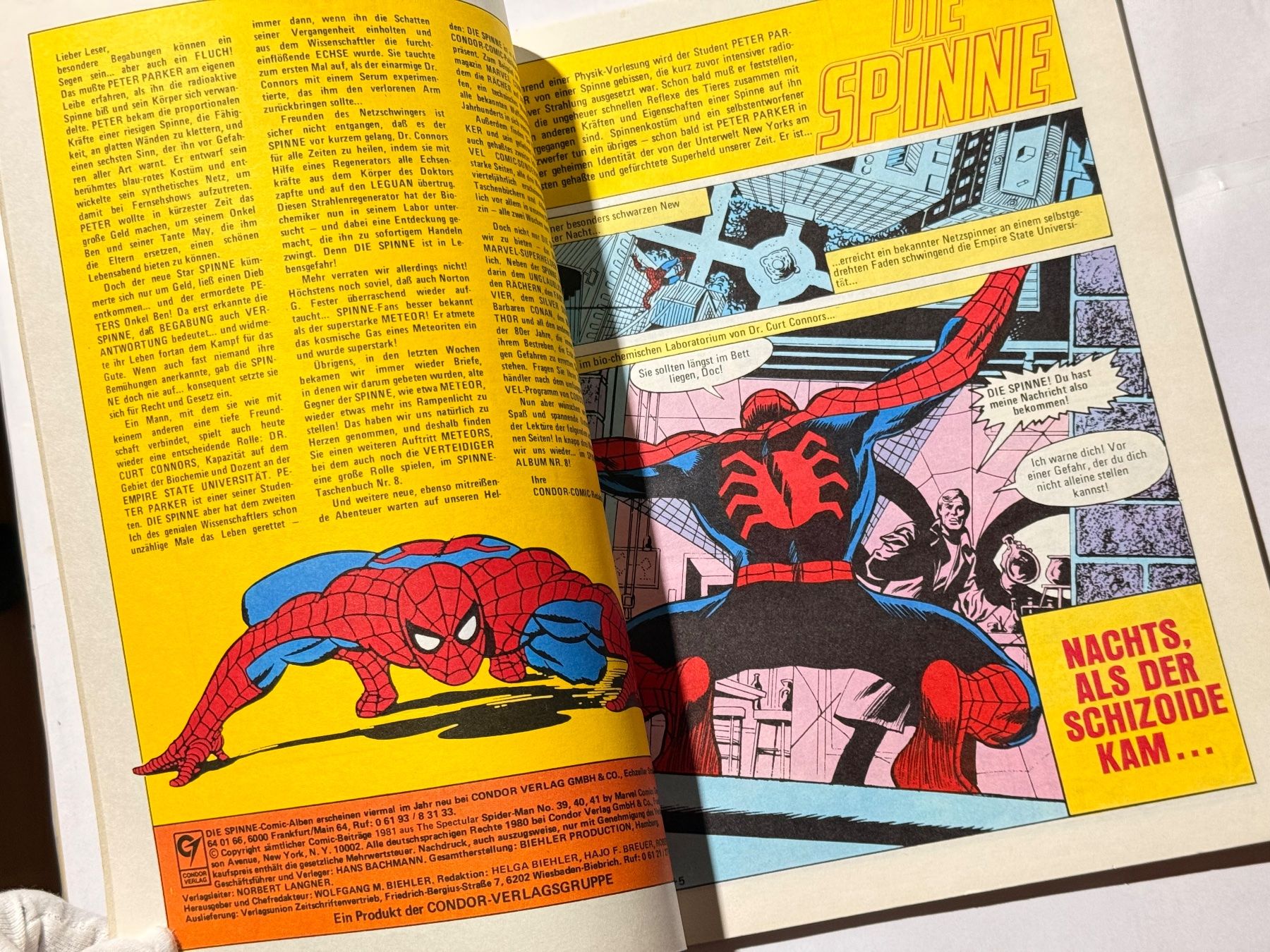 Fumetti: Die Spinne Comic-Album Nr. 7 - Marvel Superheld Spider-Man – Usato da Zuerich venduto da SonderArt-Wertgut 2
