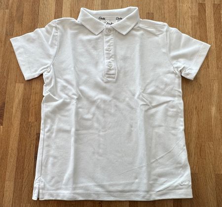 T-Shirt - NEXT Polo weiss uni CLARKS Gr. 122 NEU Nr. 2