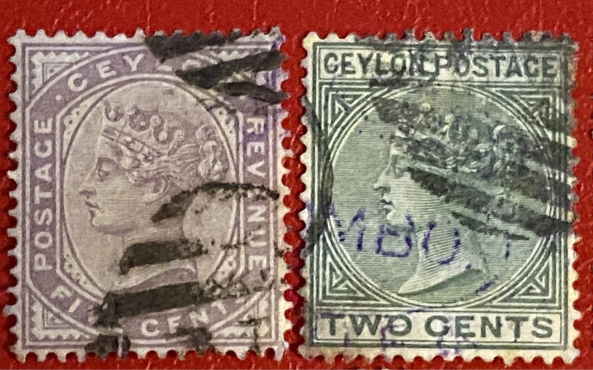 Alle Briefmarken: Timbres - Ceylon – Gebraucht aus Petit-Lancy von Solcarm 1