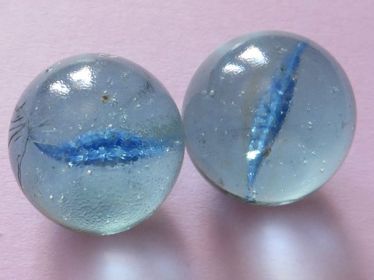 Murmeln: 2 SCHÖNE ALTE MURMELN, BILLE, CHLURI, BLAU – Gebraucht aus Neuhausen am Rheinfall von Arielle55 5