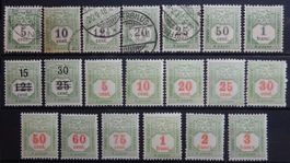 Luxemburg Porto ex. Kat. 1-22 */gest. 1907/30
