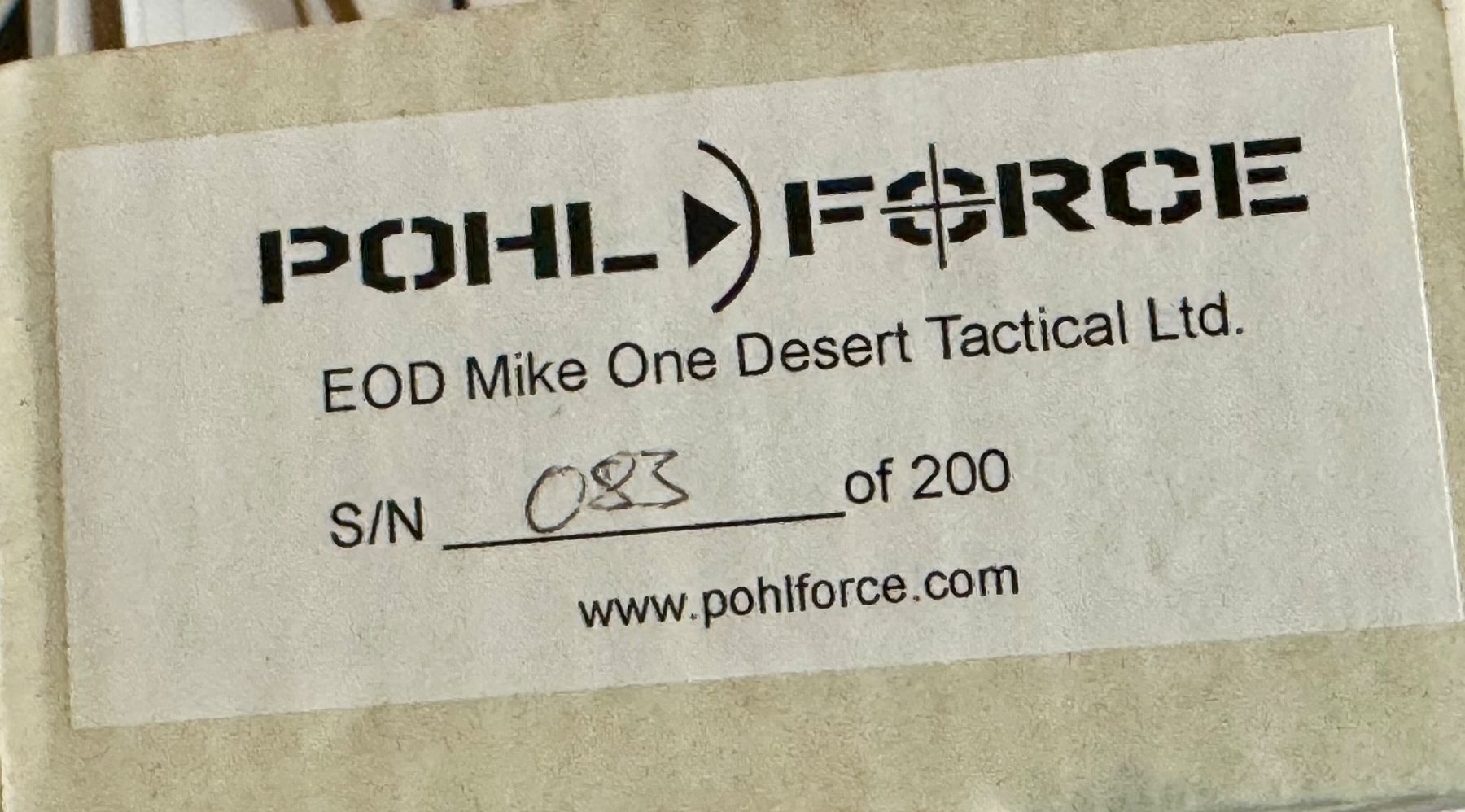 Couteaux militaires: Pohl Force EOD Mike One Desert Tactical Ltd Nr 83 von 200 – Neuf avec emballage d'origine à Grenchen par Pelucilu 8