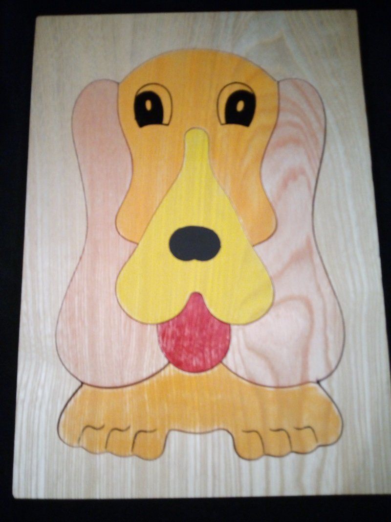 Puzzle: 2 Holzpuzzle Elefant mit ABC & Hund – Usato da Werdenberg venduto da EXA-Secondhand 1