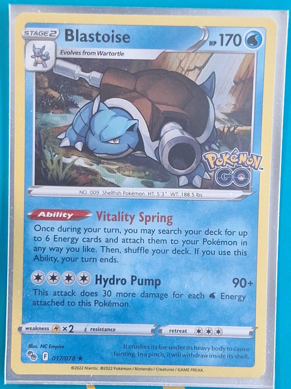 Pokémon Carte collezionabili: Blastoise Turtok - Pokemon GO Holo - #2.7 – Usato da Altstätten SG venduto da GGsGameshop