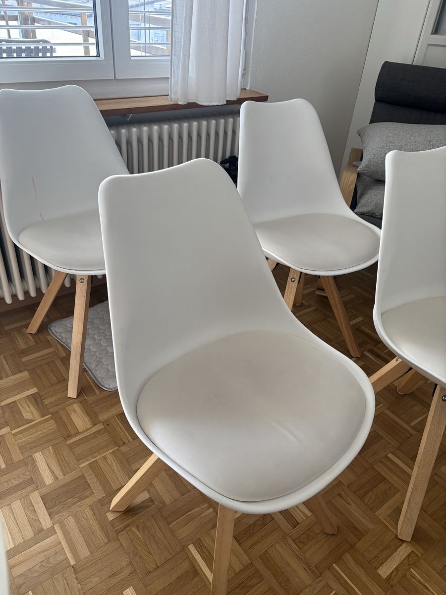 Chaises: Esszimmerstühle 4er Set weiss – D'occasion à Kollbrunn par ine_jxc6 5