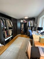 Kleiderschrank IKEA PAX dunkelbraun mit Türen und Innenleben