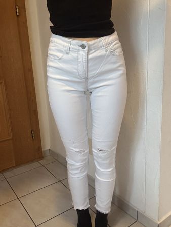 Clockhouse Jeans, Super Skinny, Weiss, Gr. 38