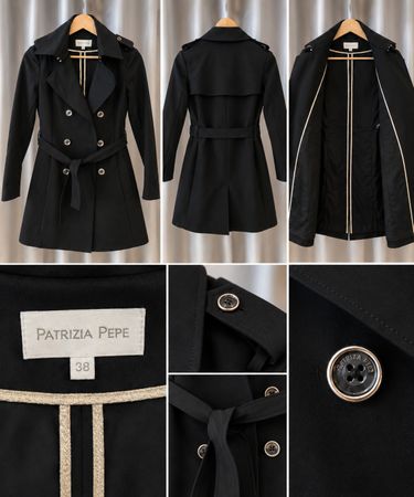 Trench Patrizia Pepe noir – taille 38