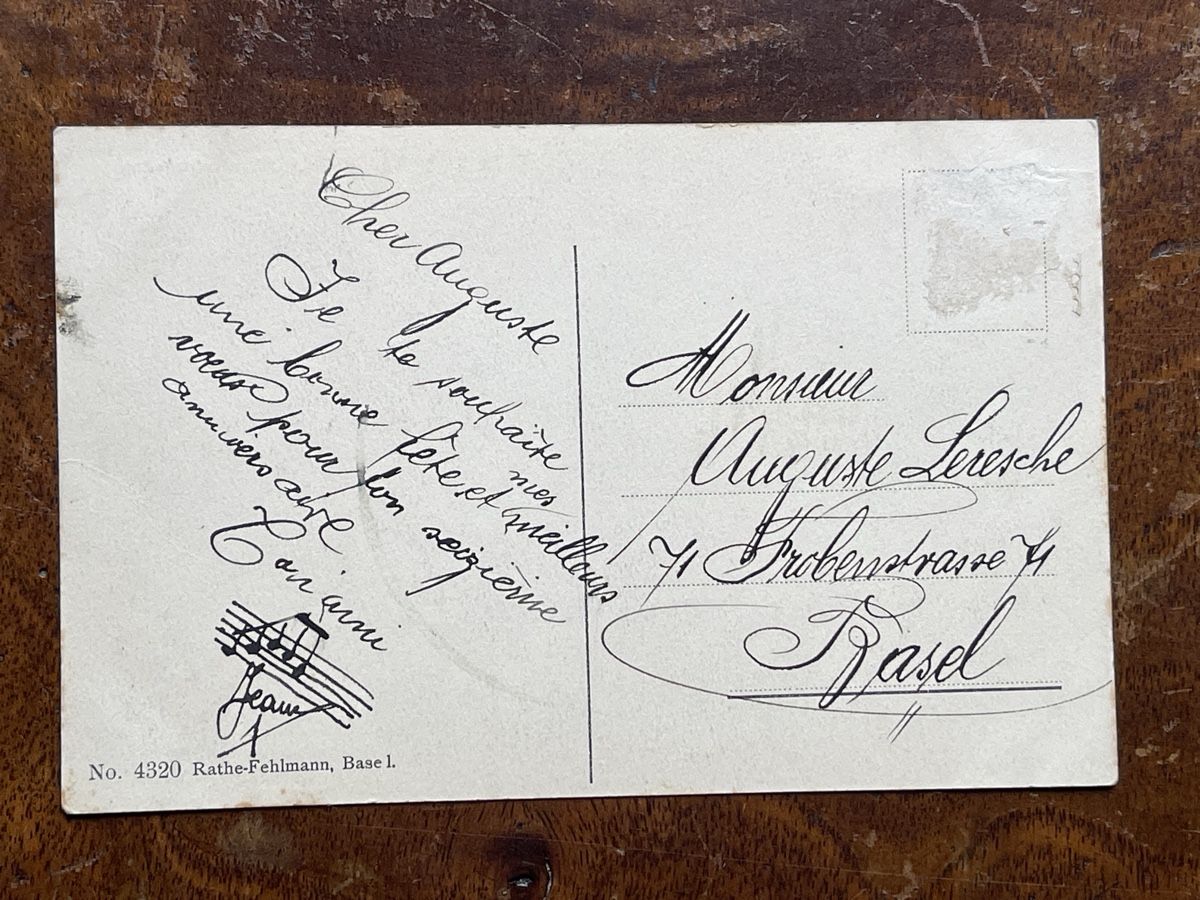 Cartoline postali: Alte Ansichtskarte Basel Abendstimmung, – Usato da Strengelbach venduto da Aschatan5 1