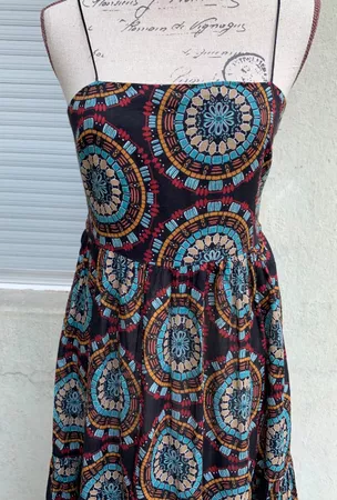 Superbe robe splendides imprimés MOTIVI 100%coton t.S