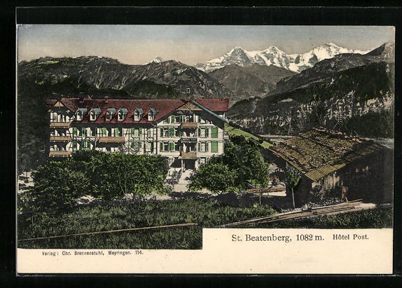 Ansichtskarten: AK St. Beatenberg, Hotel Post, Panorama – Gebraucht aus Berlin von bartko-reher