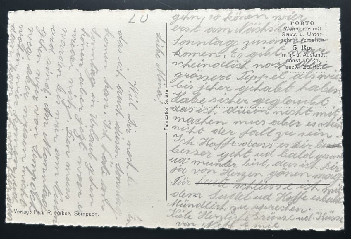 Cartoline postali: AK Sempach  – Usato da Horw venduto da Tellbub 1