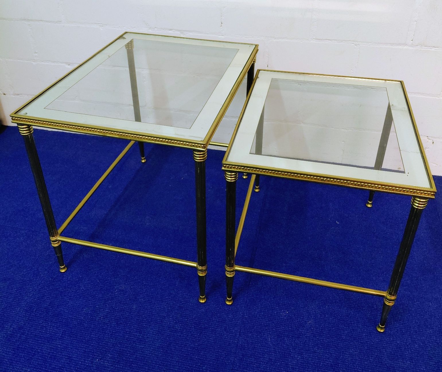 Tavoli: Beistelltische Set Messing Glas – Usato da Wabern venduto da Pille68 1