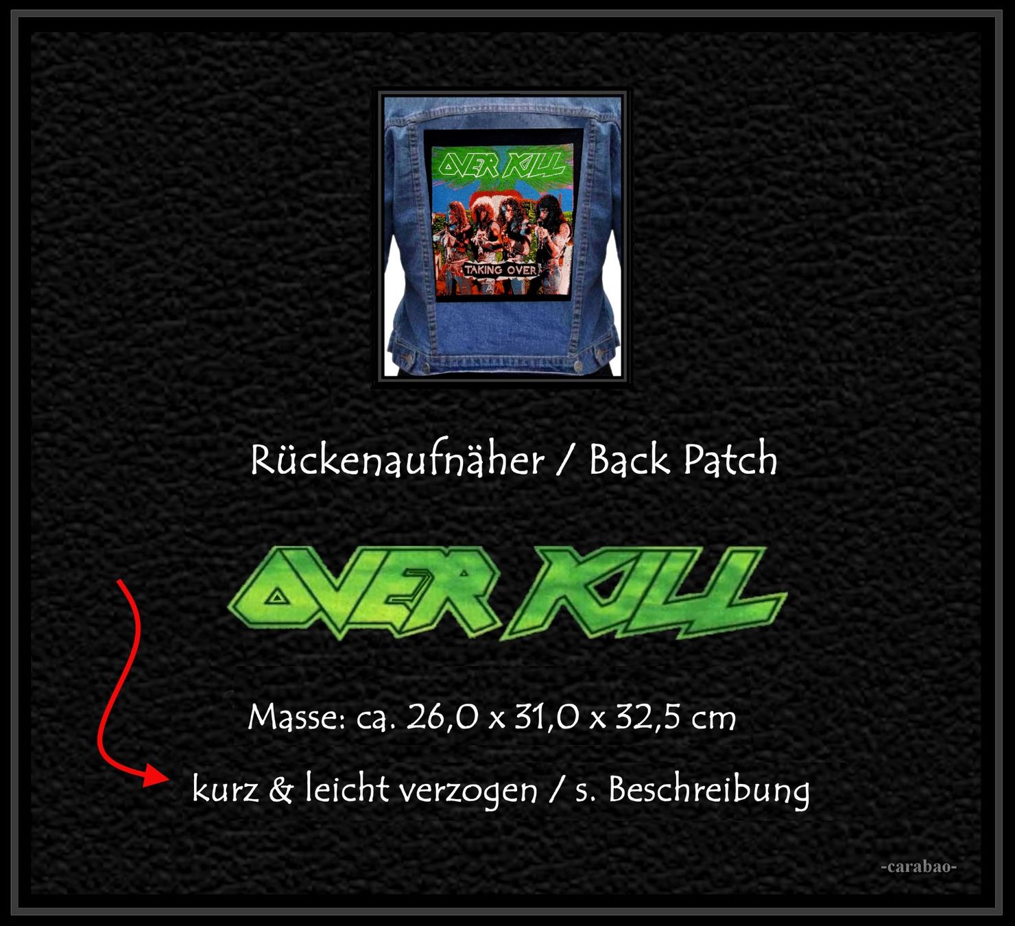 Toppe: Rückenaufnäher - Back Patch *Over Kill* Taking Over – Nuovo (secondo la descrizione) da Winterthur venduto da -carabao- 6