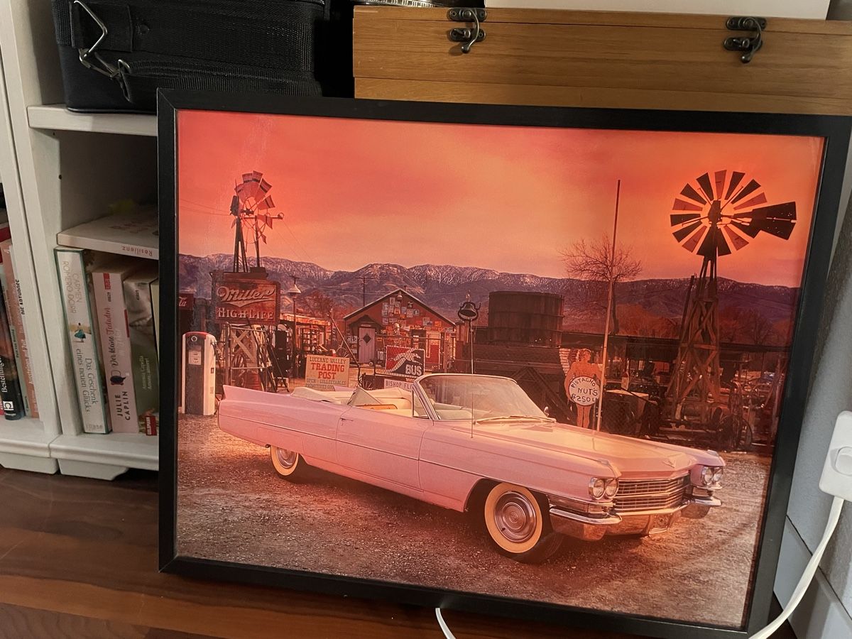 Foto & Immagini: Pink Cadillac, gerahmtes Bild, beleuchtet – Usato da Fehraltorf venduto da Nadja0205 1